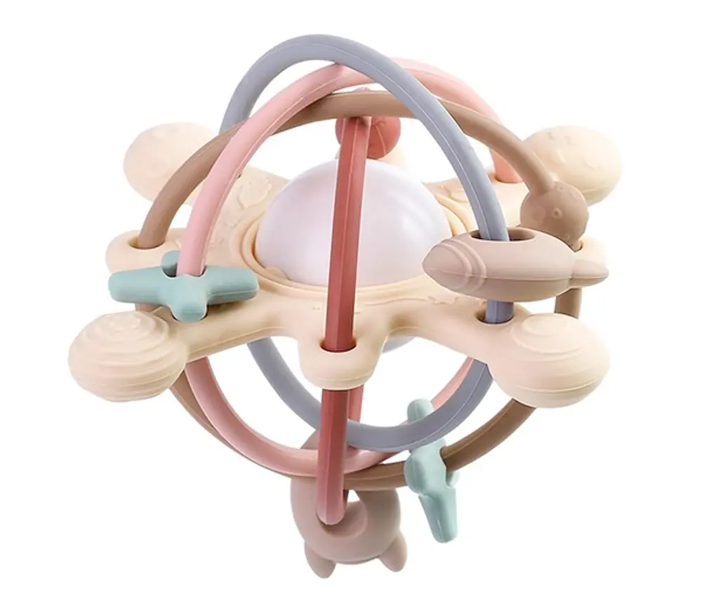 Multi Toy Silikonelegetøj Med Raslekugle Dark