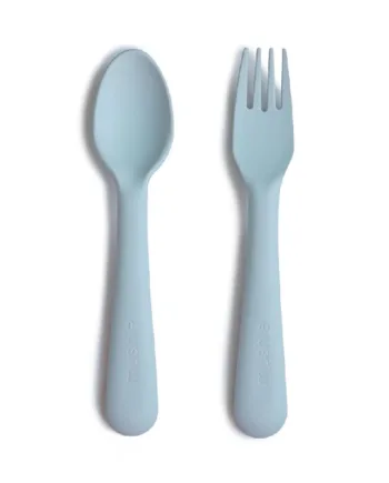 Mushie Fork   Spoon Powder Blue