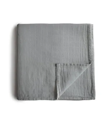 Mushie Swaddle Belgian Grey