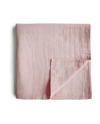 Mushie Swaddle Rose Vanilla