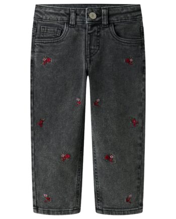 Name It Bella Mom Jeans Medium Grey Denim Flower 92 Cm