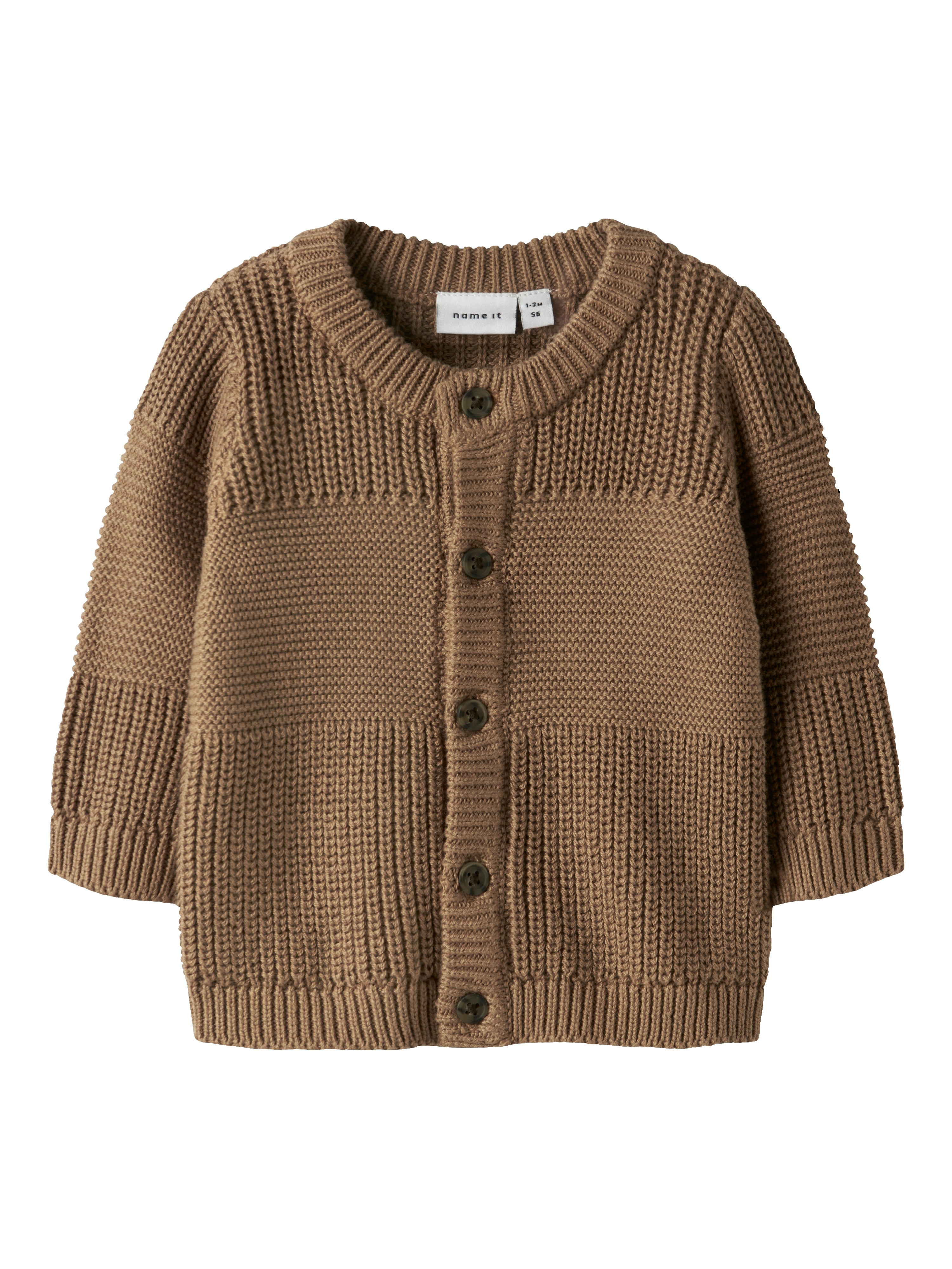 Name It Boys Knit Cardigan Toasted Coconut 50 Cm