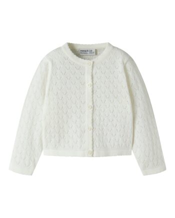 Name It Desina Ls Short Knit Cardigan Cloud Dancer 86 Cm