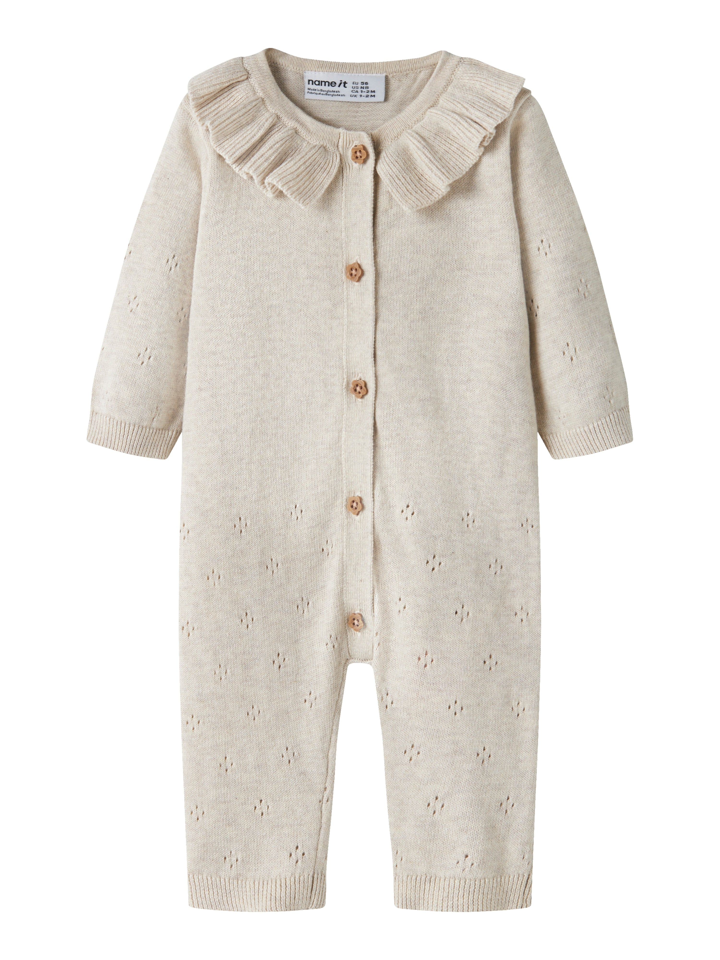 Name It Diame Ls Knit Suit Peyote Melange 50 Cm