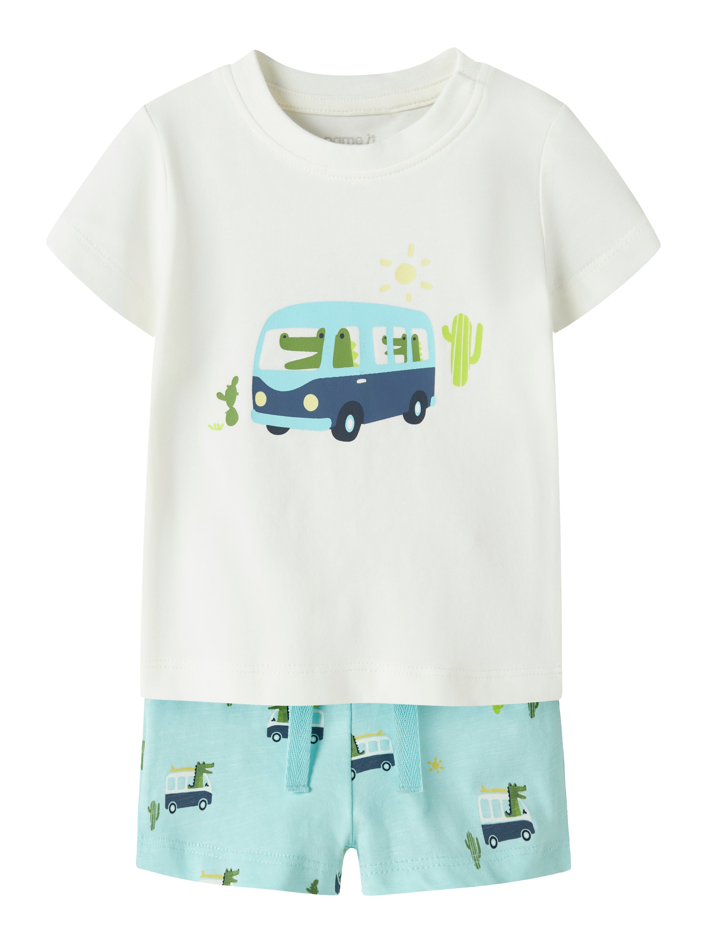 Name It Fartil Ss Top Sæt Cloud Dancer 56 Cm