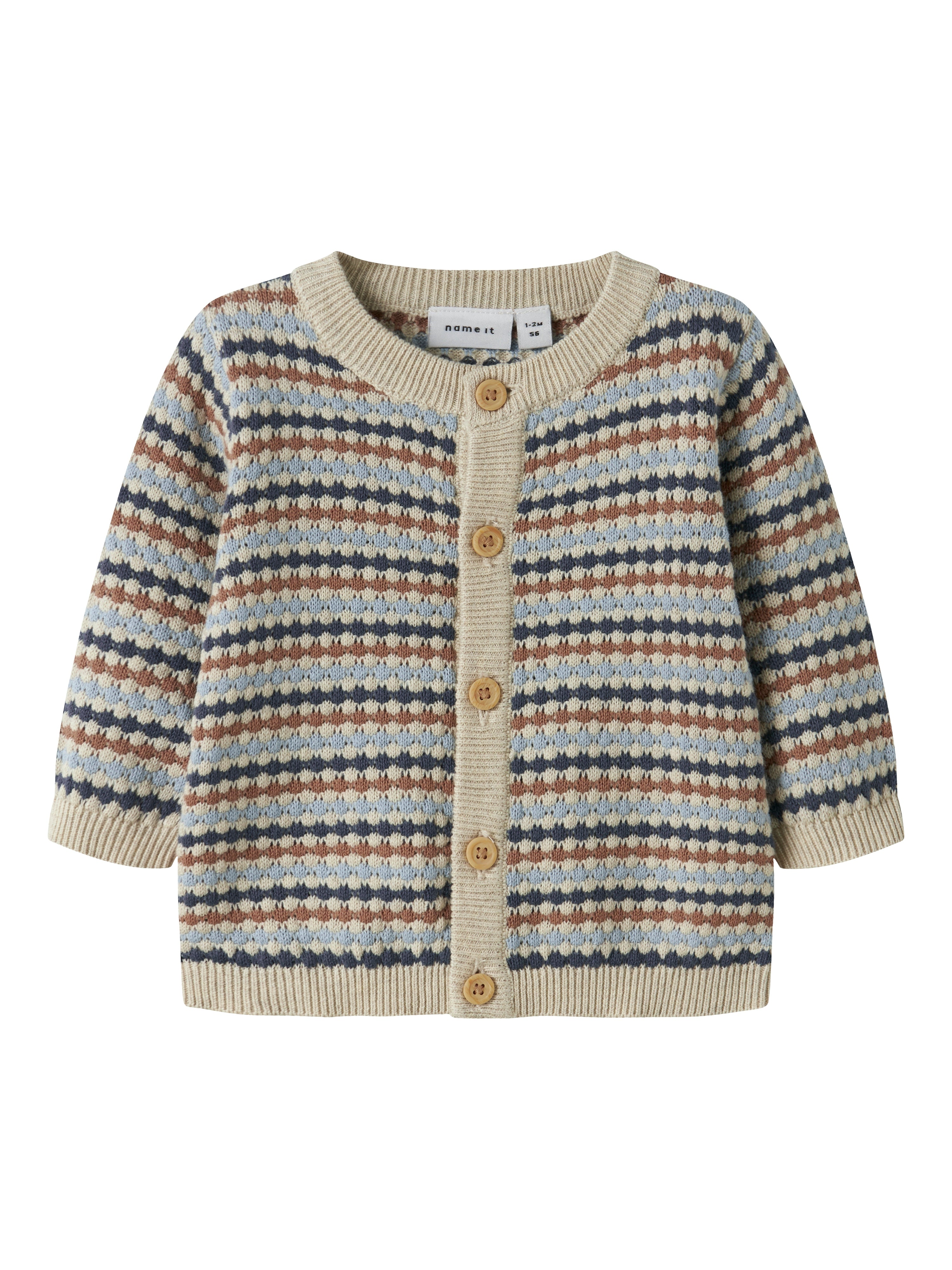 Name It Flows Ls Knit Cardigan Vintage Indigo 50 Cm