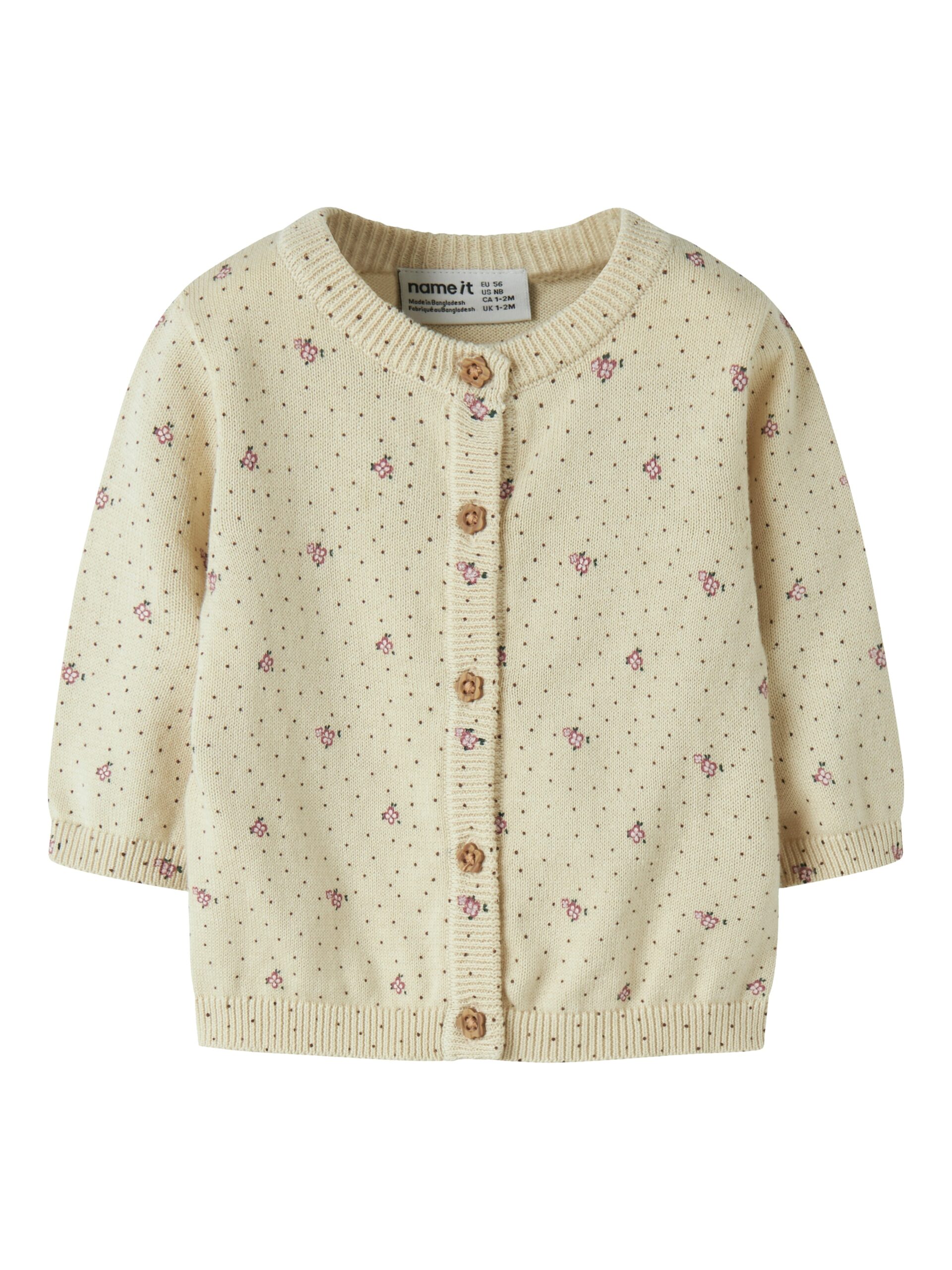 Name It Hide Ls Knit Cardigan Almond Milk 50 Cm