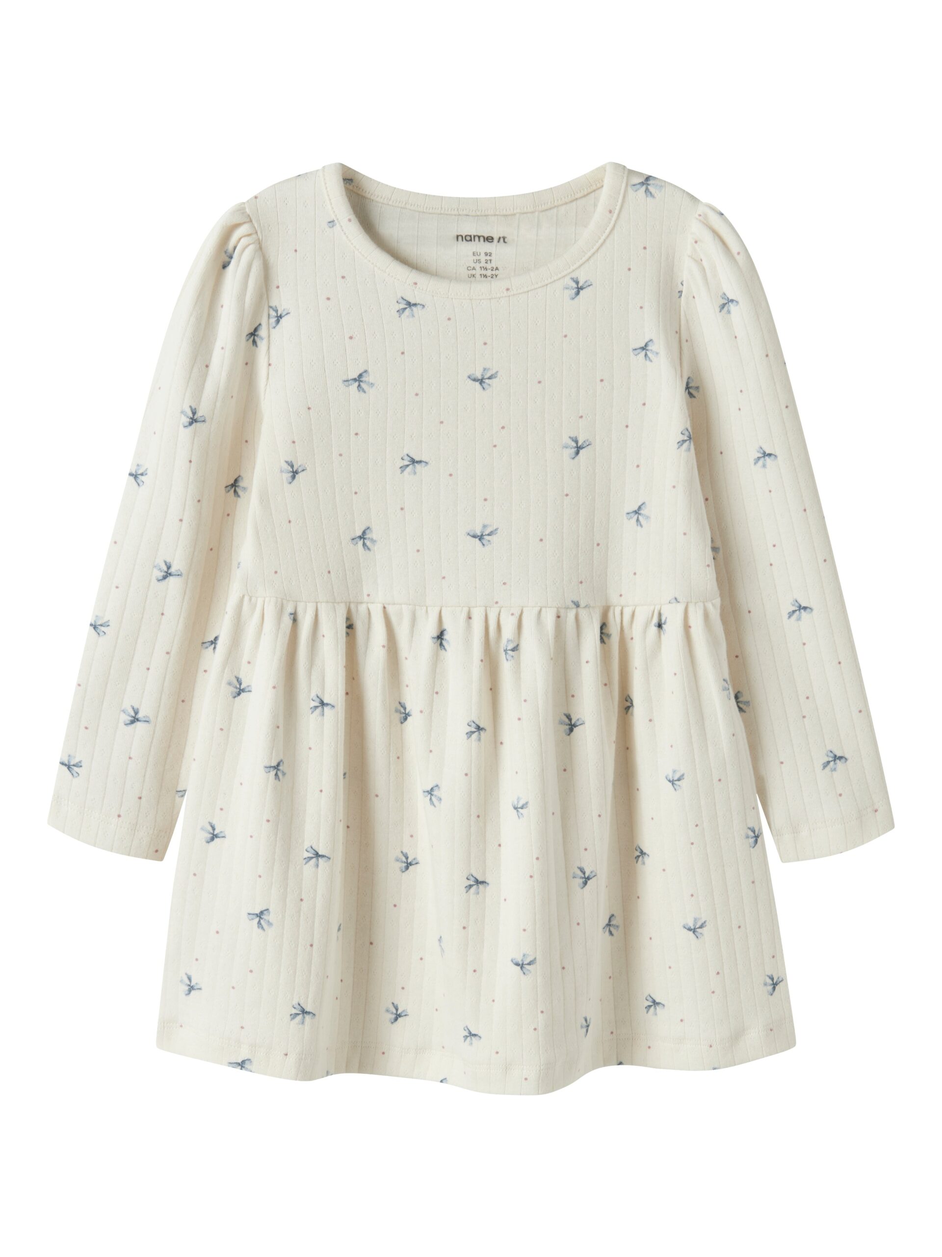 Name It Kathlen Ls Dress Antique White 92 Cm