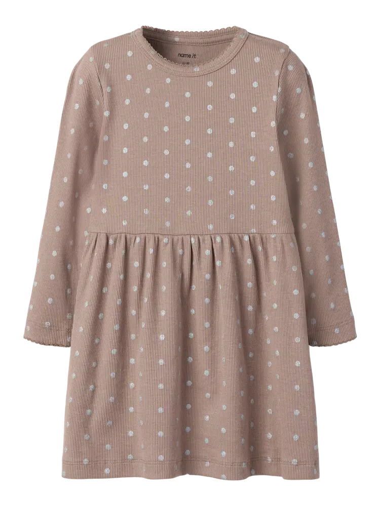 Name It Lona Kjole Taupe Gray 86