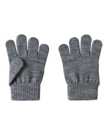 Name It Magic Knit Gloves Grey Melange One Size