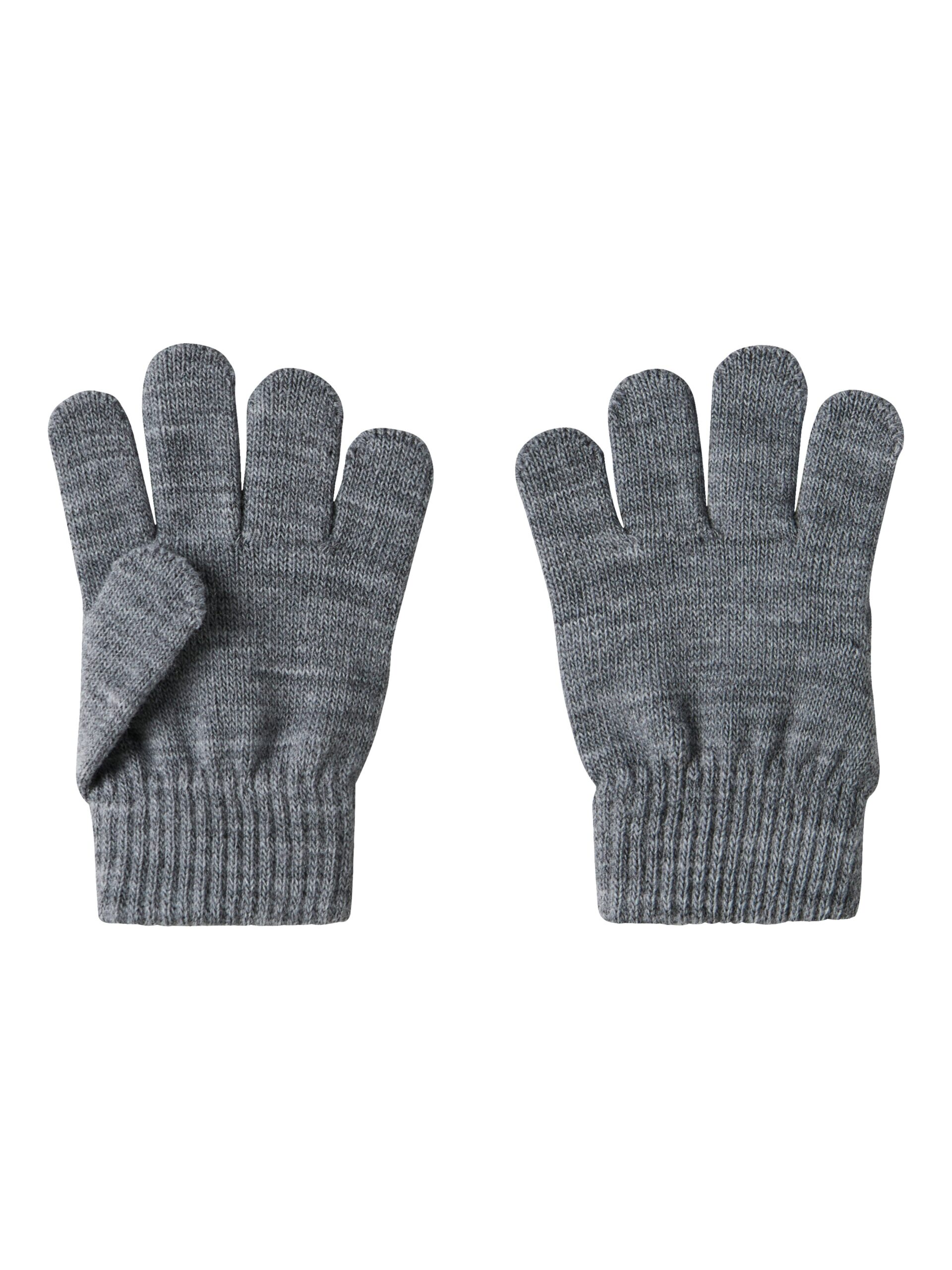 Name It Magic Knit Gloves Grey Melange One Size