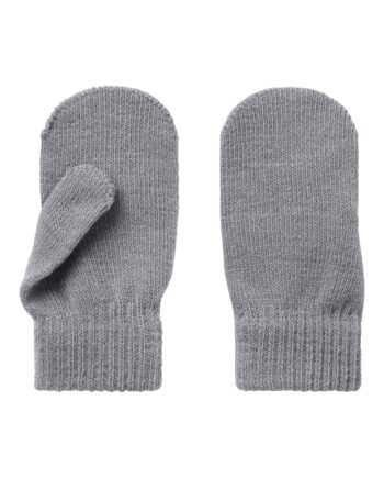 Name It Magic Knit Mittens Grey Melange One Size