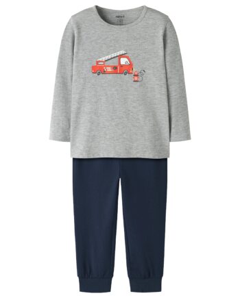 Name It Nightset Grey Firetruck Noos Grey Melange 86 92 Cm