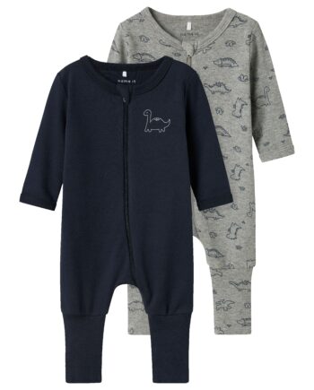 Name It Nightsuit   Pak Dino Grey Melange 50 Cm