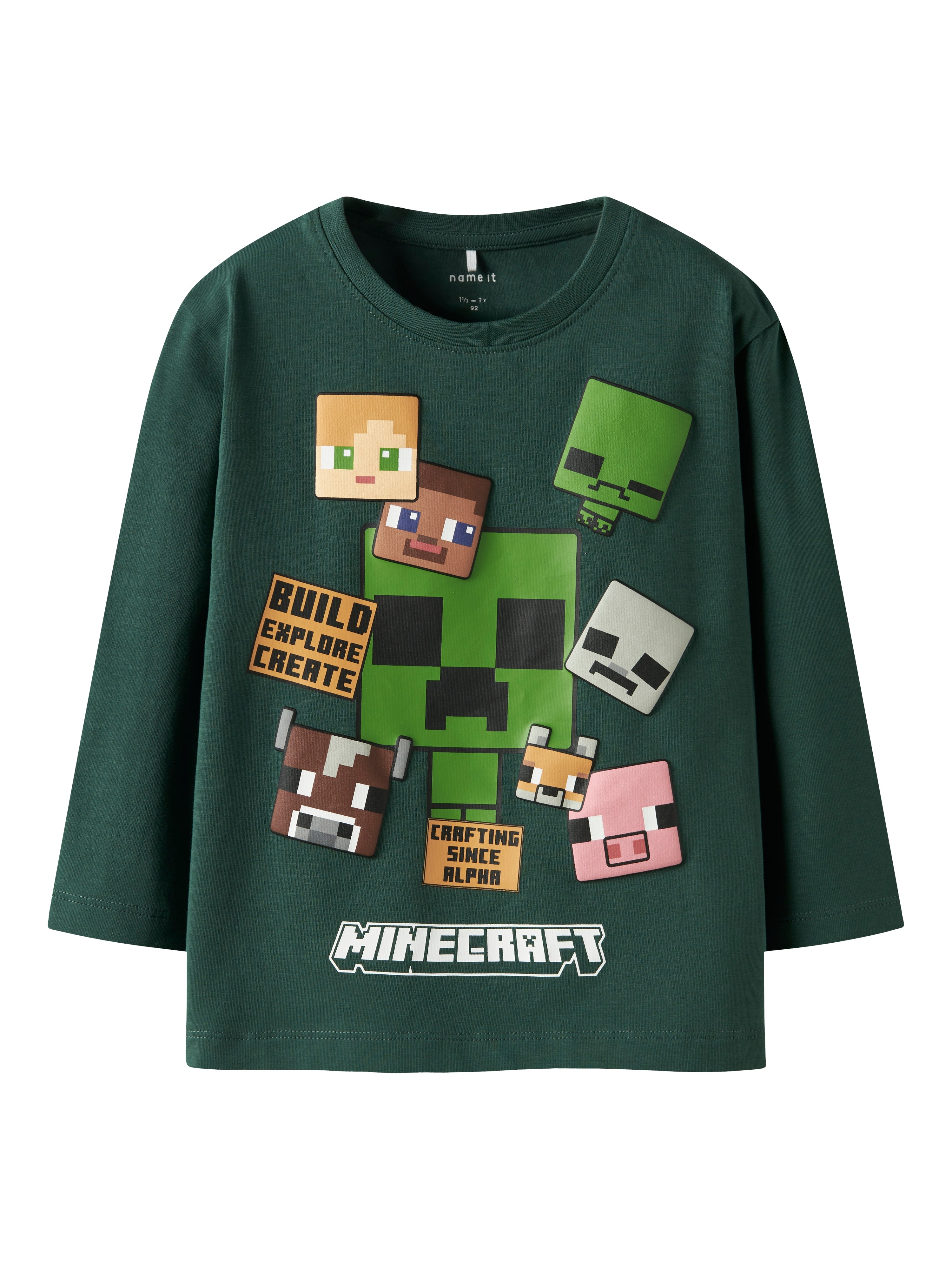 Name It Nyle Minecraft Top Bistro Green 92 Cm