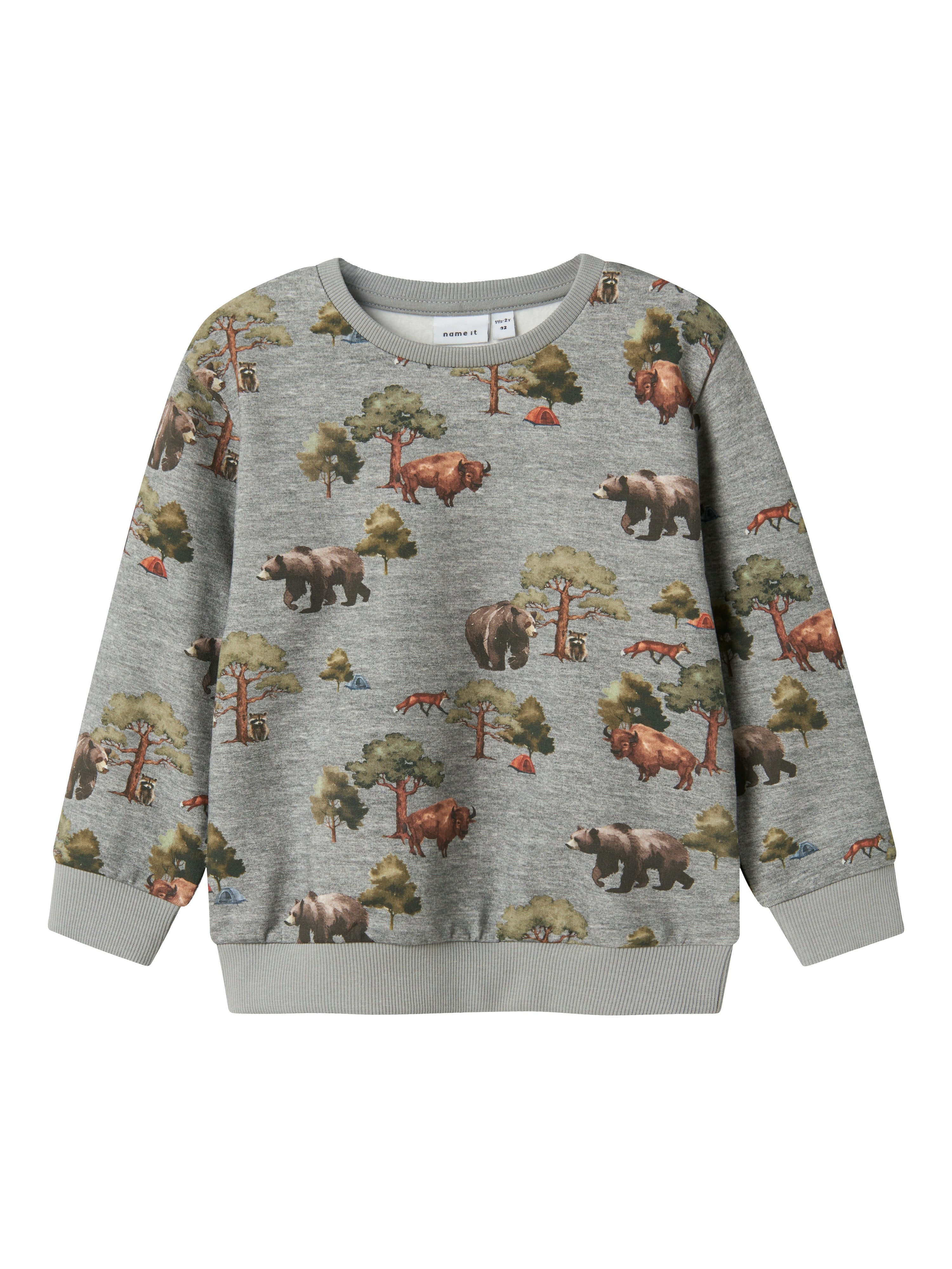 Name It Olin Sweat Shirt Grey Melange 92 Cm