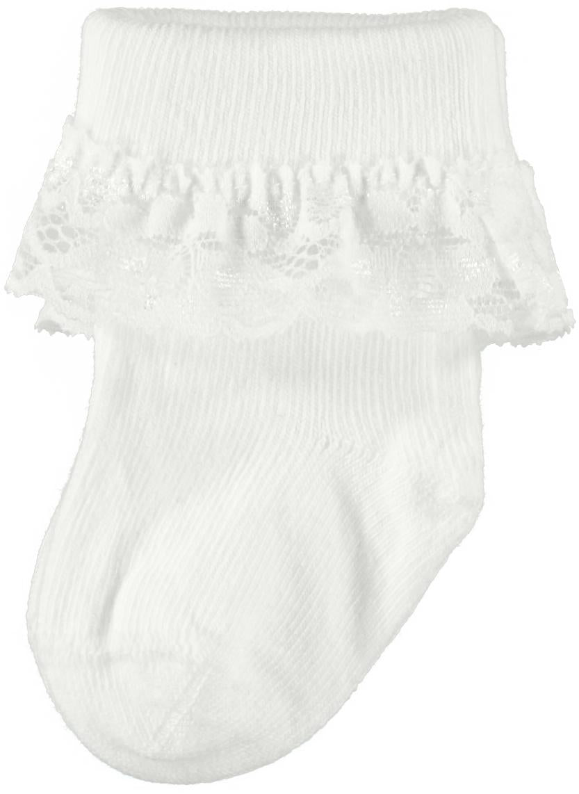 Name It Opagna Strømpe Med Blondekant Bright White 19 21