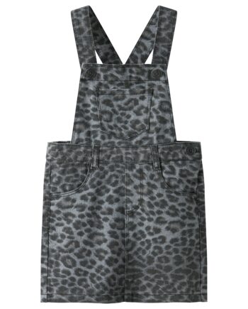 Name It Ophelia Twill Spencer Dress Night Owl Grey Leopard 92 Cm