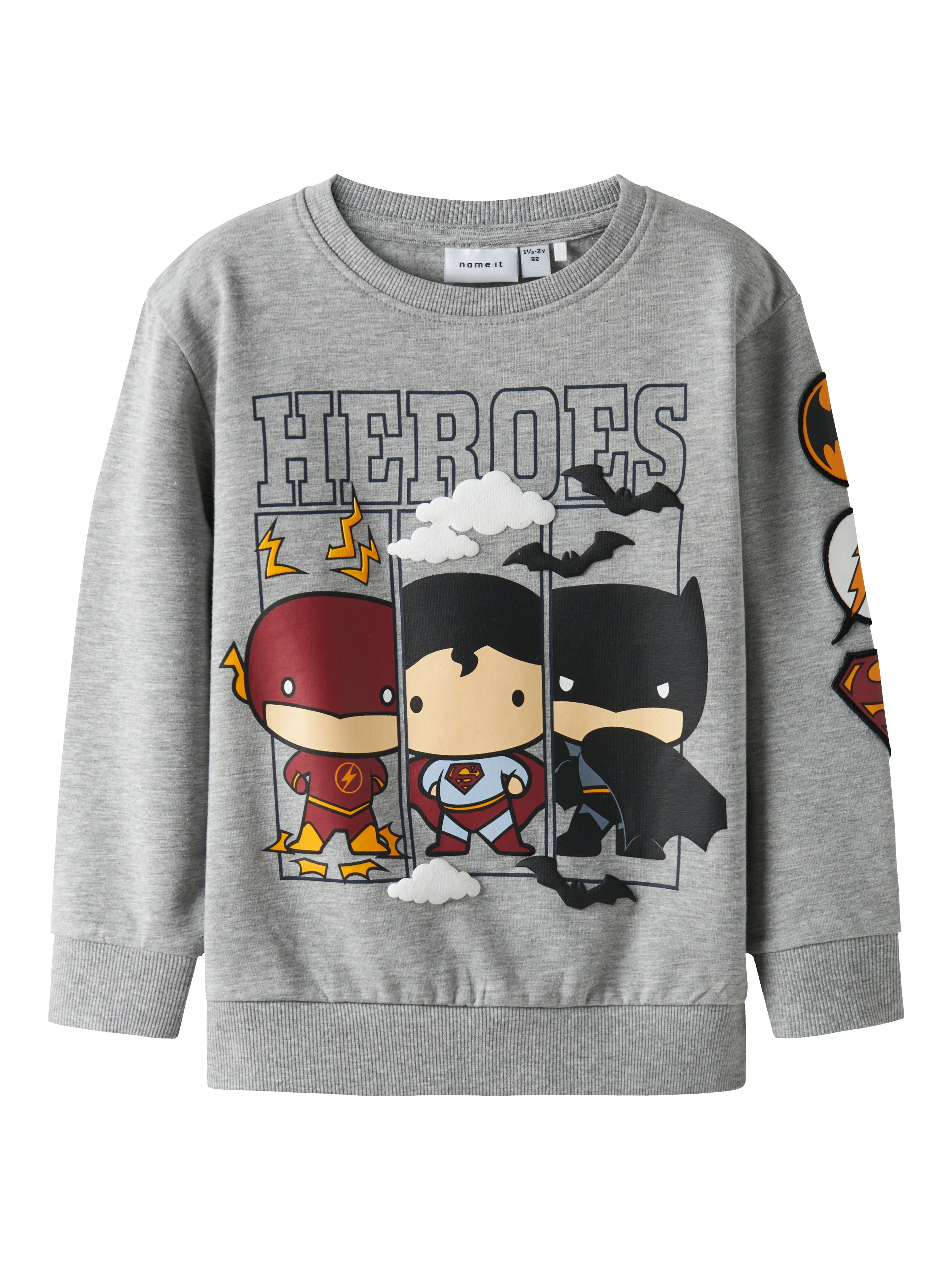 Name It Osmus Batman Sweat Shirt Grey Melange 92 Cm