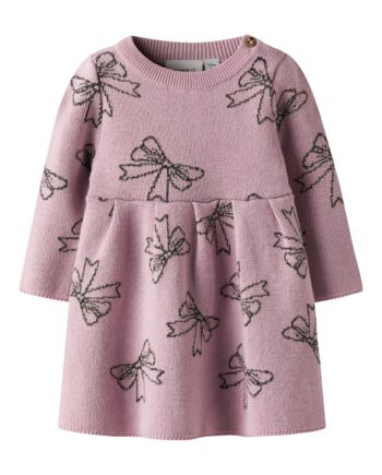 Name It Rebowie Ls Knit Dress Keepsake Lilac 50 Cm