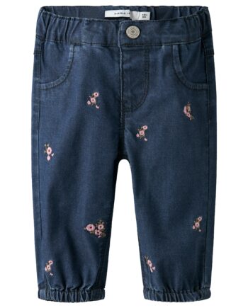 Name It Rose Shaped Emb Jeans Dark Blue Denim 50 Cm