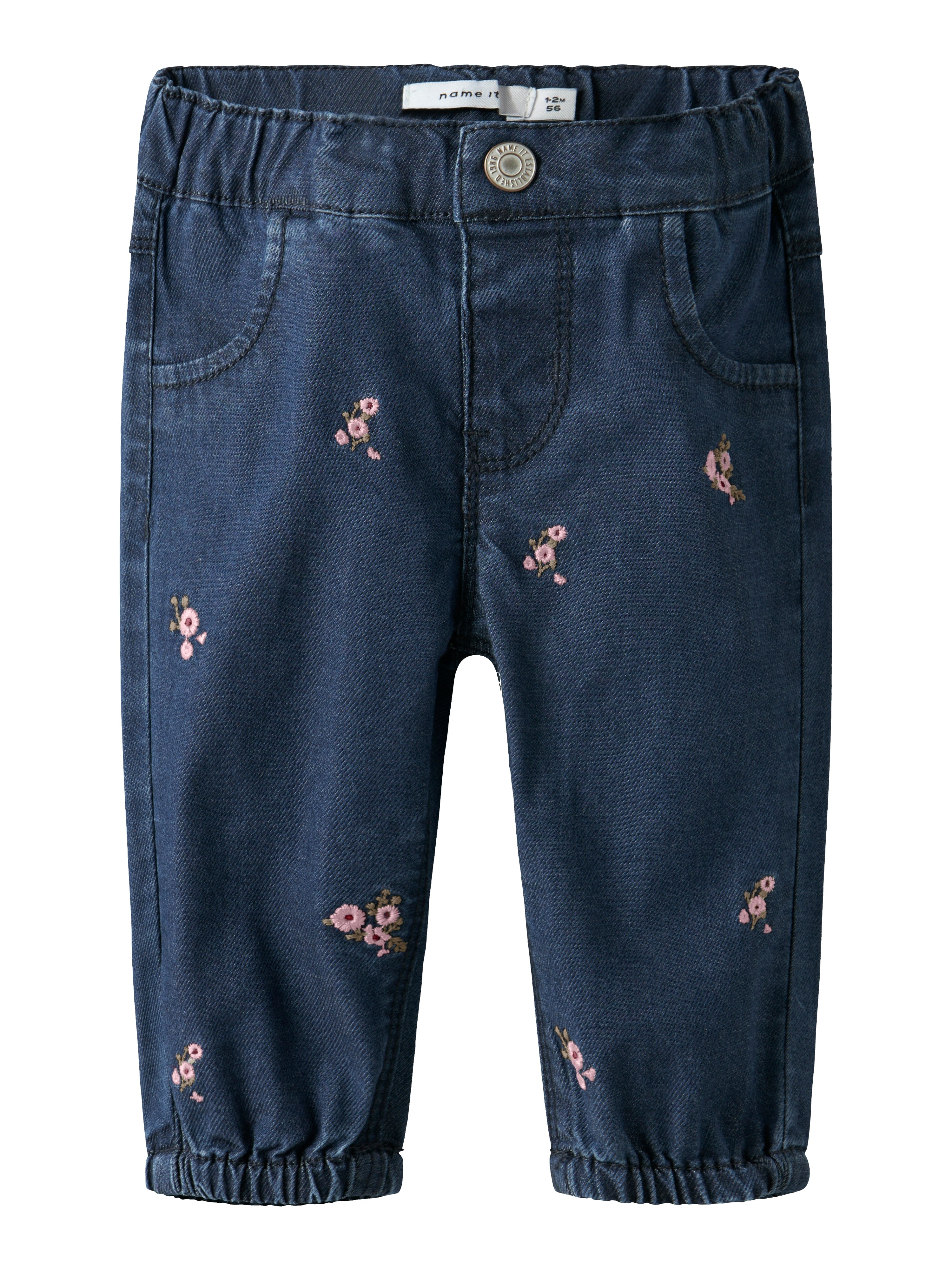 Name It Rose Shaped Emb Jeans Dark Blue Denim 50 Cm