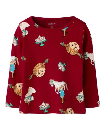Name It Soca Pippi Ls Top Urban Red 86 Cm