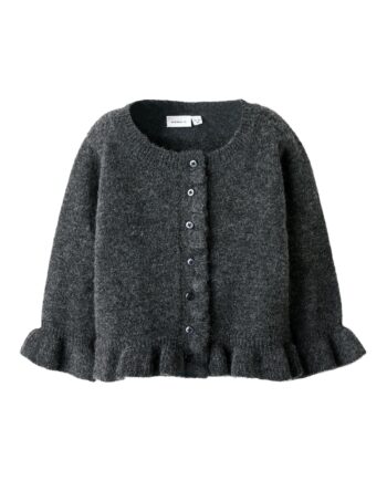Name It Supia Ls Knit Cardigan Dark Grey Melange 92 Cm
