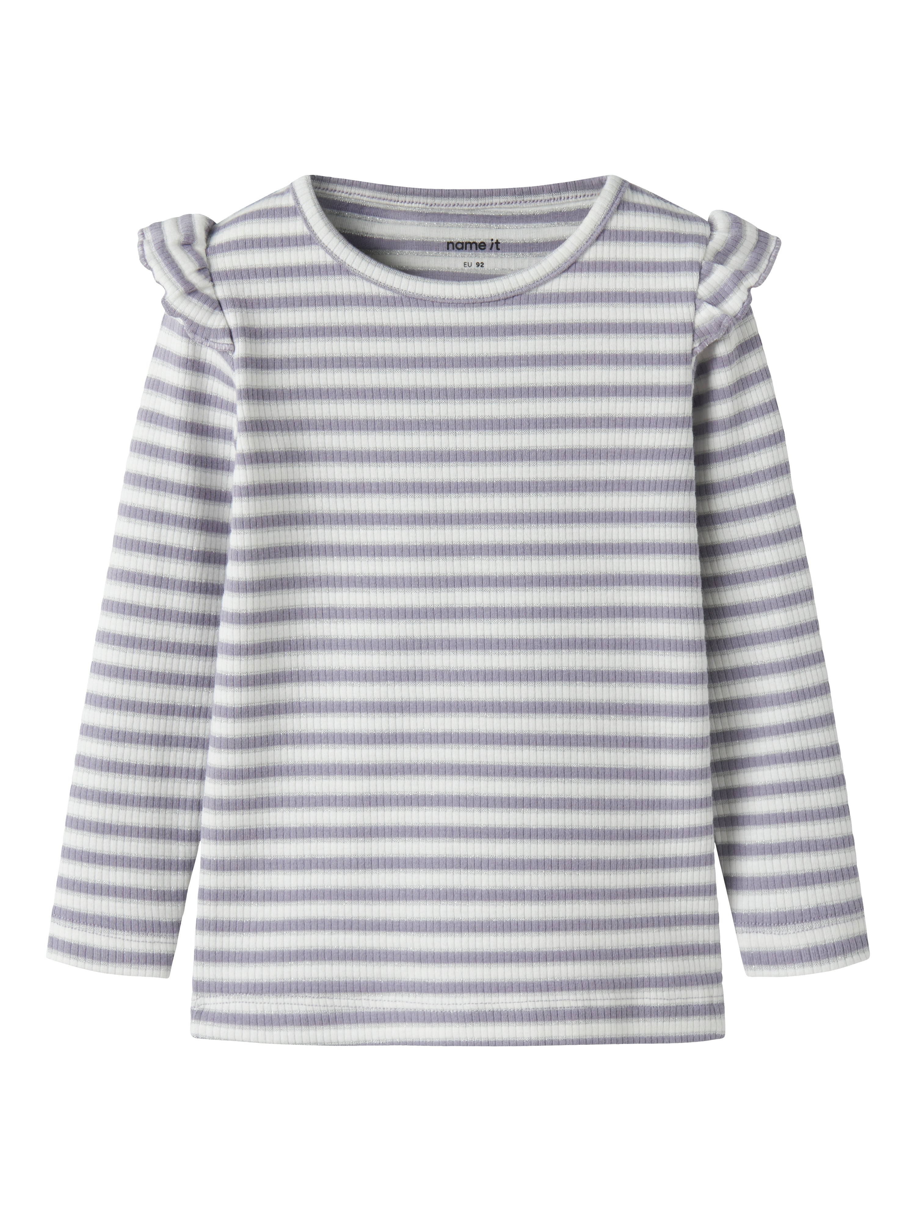 Name It Taias Ls Slim Top Lavender Gray Cloud Dancer 92 Cm