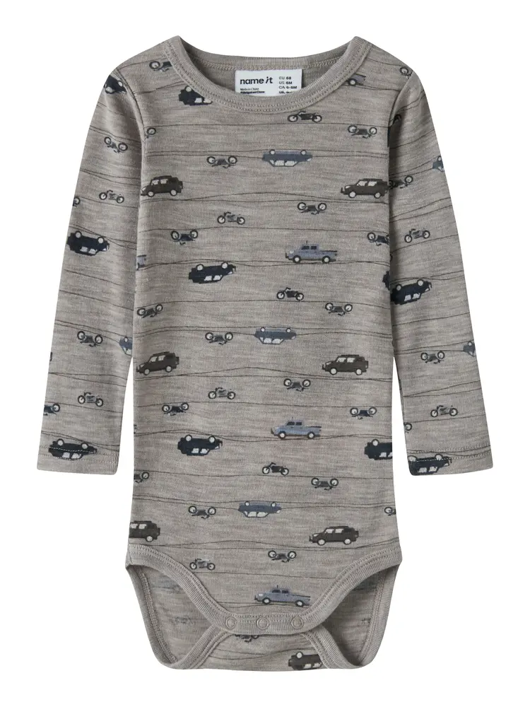Name It Wang Uld Rib Langærmet Body Satellite 80