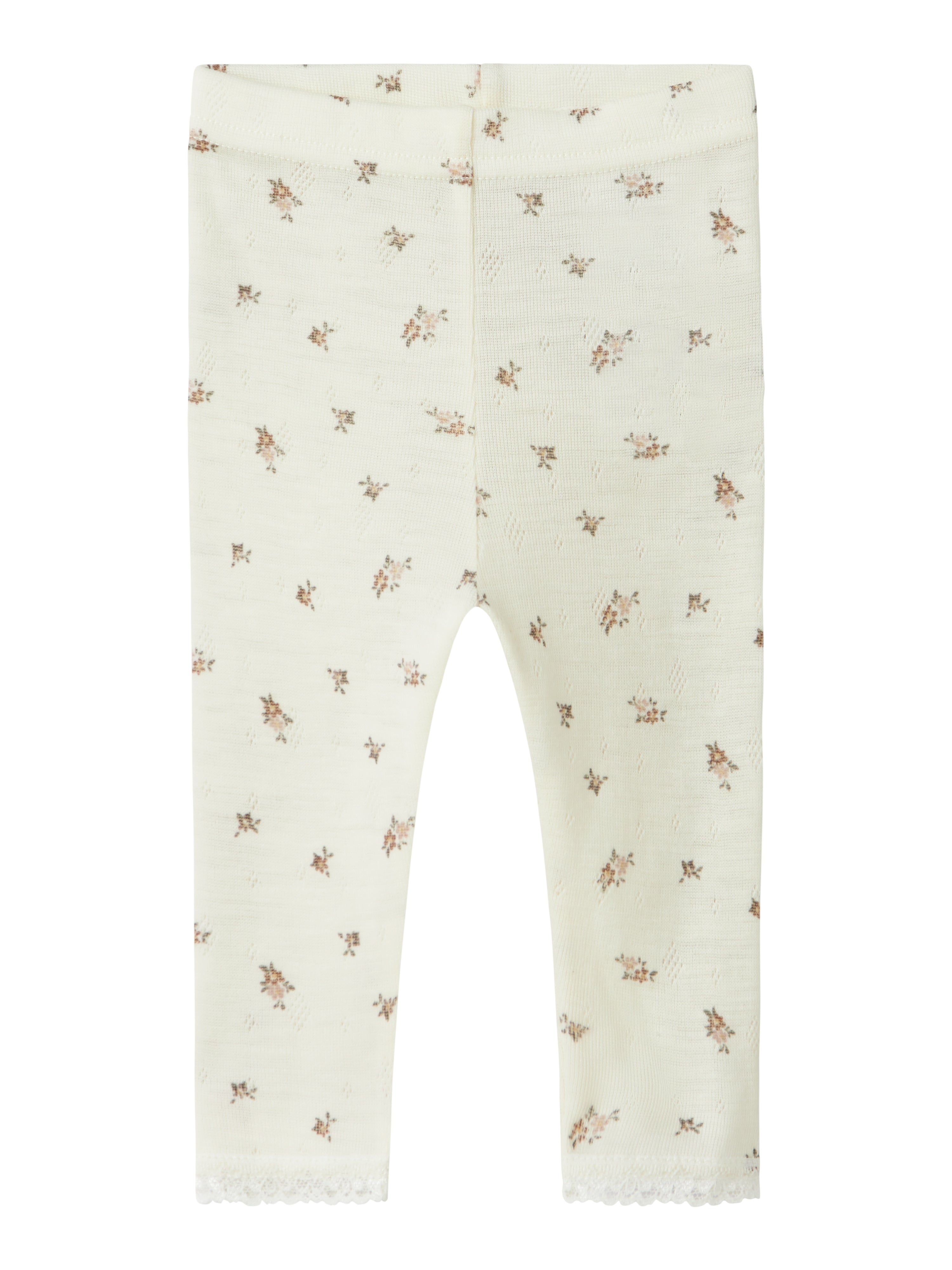 Name It Wang Wool Needle Leggings Snow White Flower 50 Cm