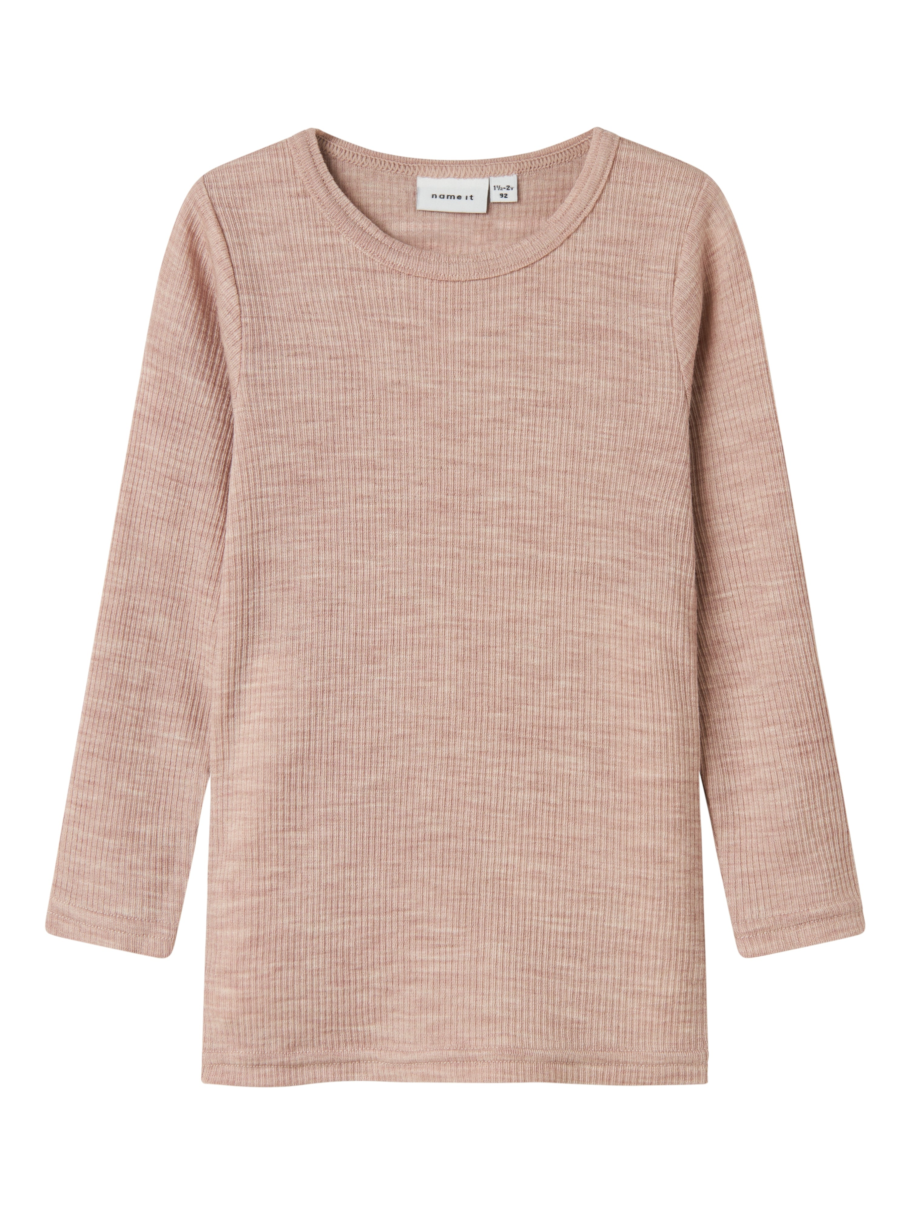 Name It Wax Wool Rib Ls Top Shadow Gray 92 Cm