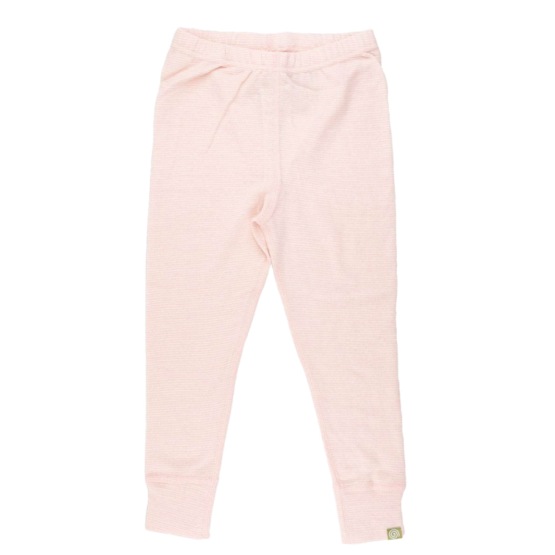 Nui Organics Uldleggings   Merinould  Rosa Smalstribet