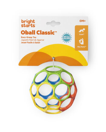 Oball Classic Bold 10 Cm Bright Starts Rød  Grøn  Gul  Blå