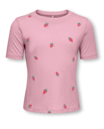 Only Mini Beate Ss Tee Romance Rose Strawberry 92 Cm