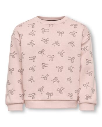 Only Mini Bowie Life Loose Sweatshirt Rose Smoke Bows Black Coffe 92 Cm