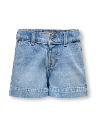 Only Mini Comet Wide Denim Shorts Light Blue Denim 92 Cm