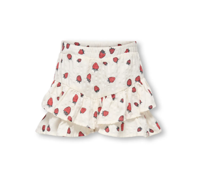 Only Mini Fina Cerise Frill Skort Tofu Strawberry 92 Cm