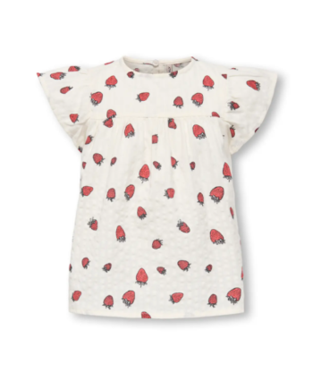 Only Mini Fina Cerise Ss Top Tofu Strawberry 92 Cm