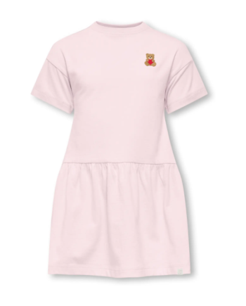 Only Mini Maiken Life Ss Dress  Barely Pink Bear 92 Cm