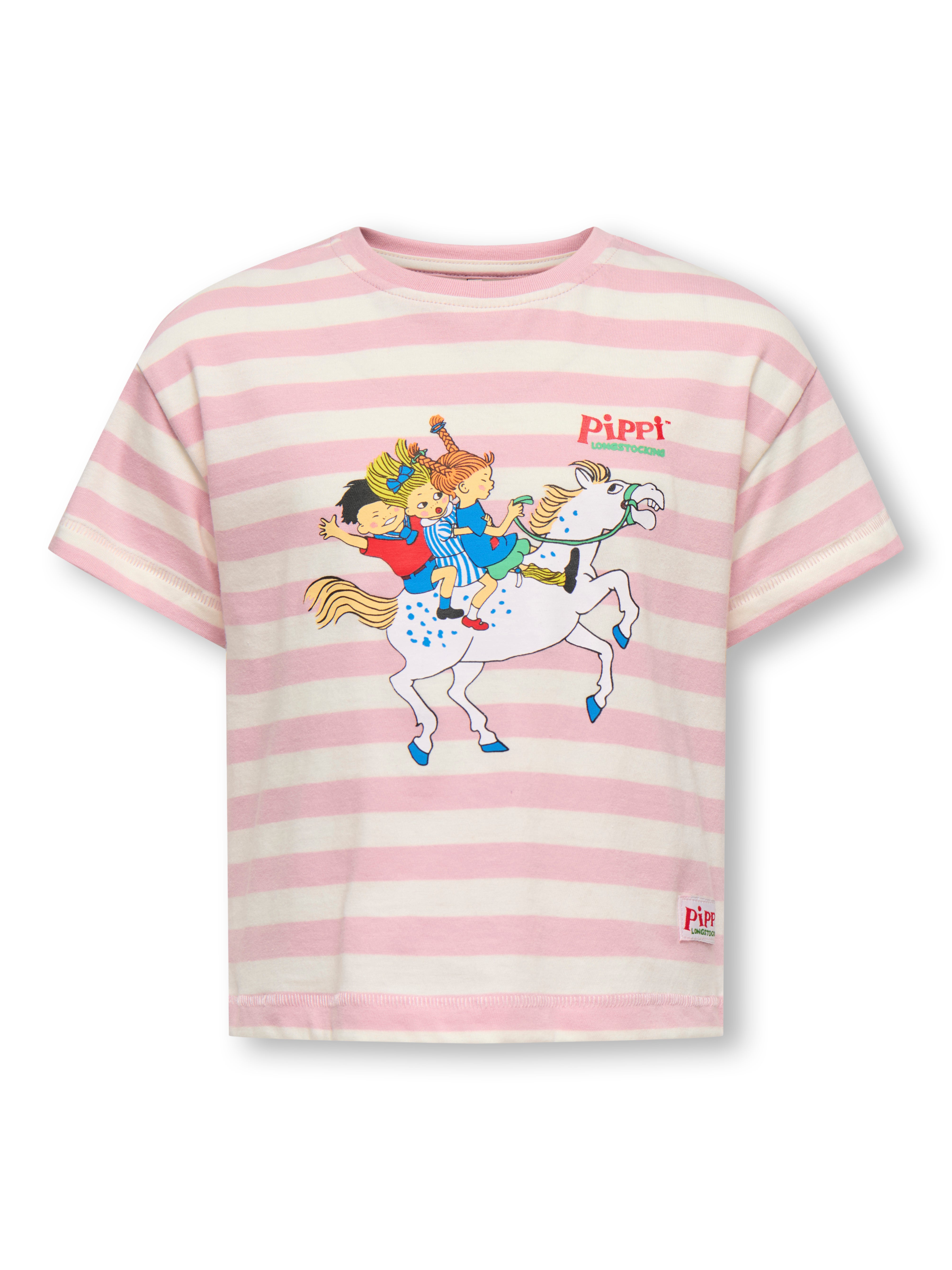 Only Mini Pippa Life Ss Tee Egret Stripes 92 Cm