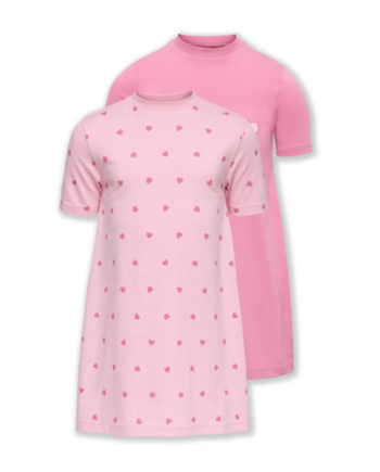 Only Mini Rila   Pak Nightwear Dress Romance Rose Pant Aop Heart Cashmere Rose 92 Cm