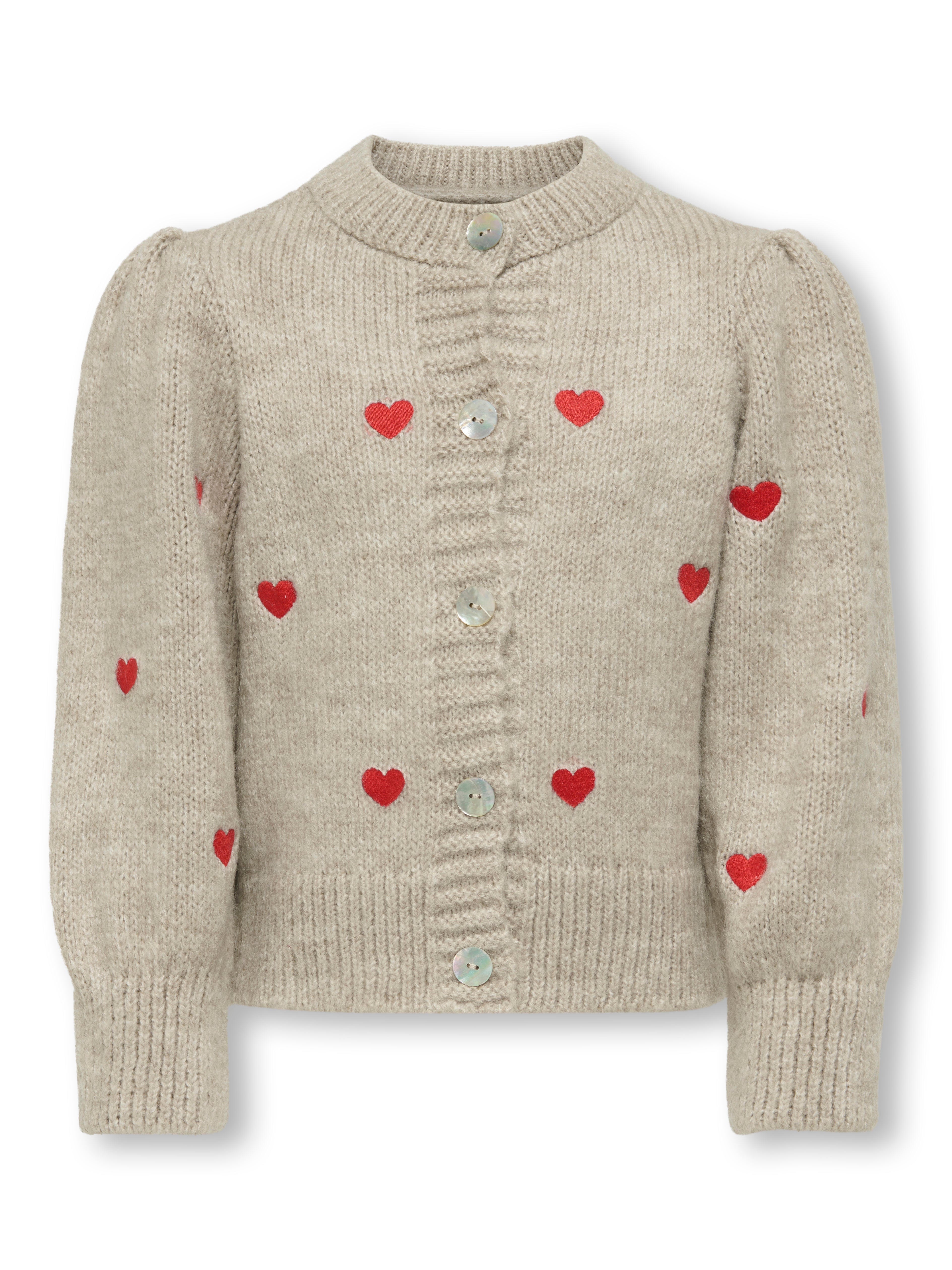 Only Mini Silla  -neck Cardigan Pumice Stone 92 Cm