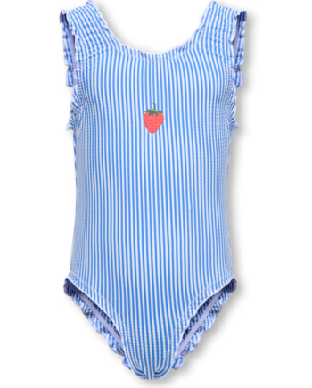 Only Mini Sun Structure Swimsuit Ultramarine Cloud Dancer Emb Strawberry 92 Cm