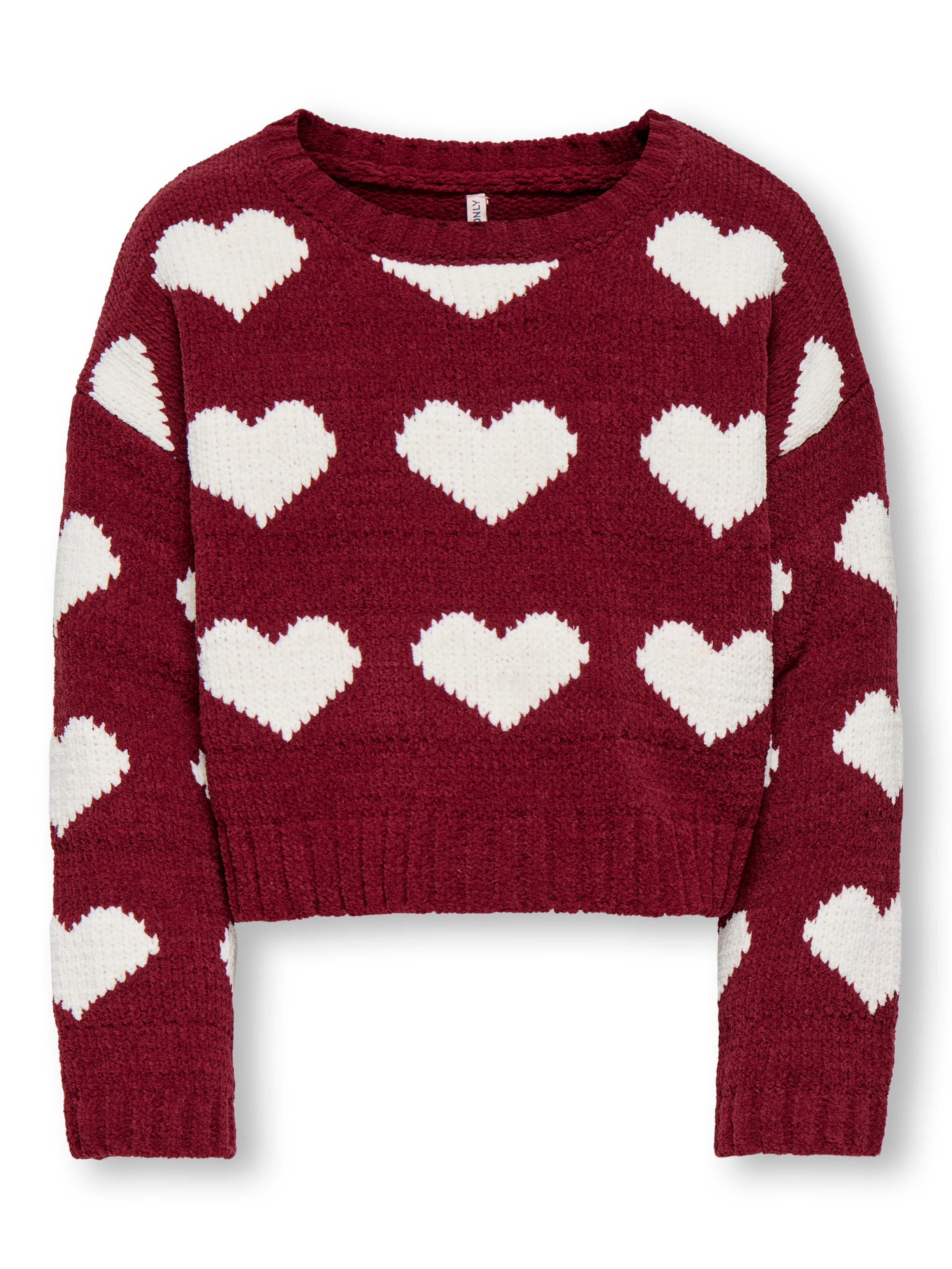 Only Mini Sus Chinelle Pullover Knit Cabernet 92 Cm
