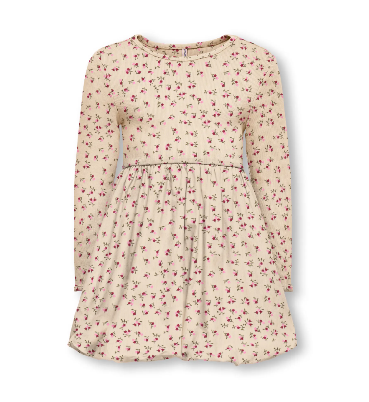 Only Mini Trinny Life Ls Bal Dress Whitecap Gray Sia Open Ditsy 92 Cm