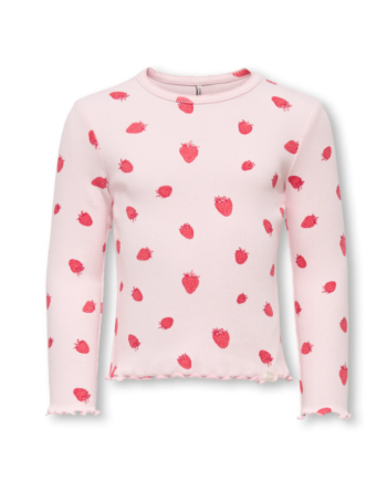Only Mini Trinny Life Ls Top Barely Pink Strawberry 92 Cm