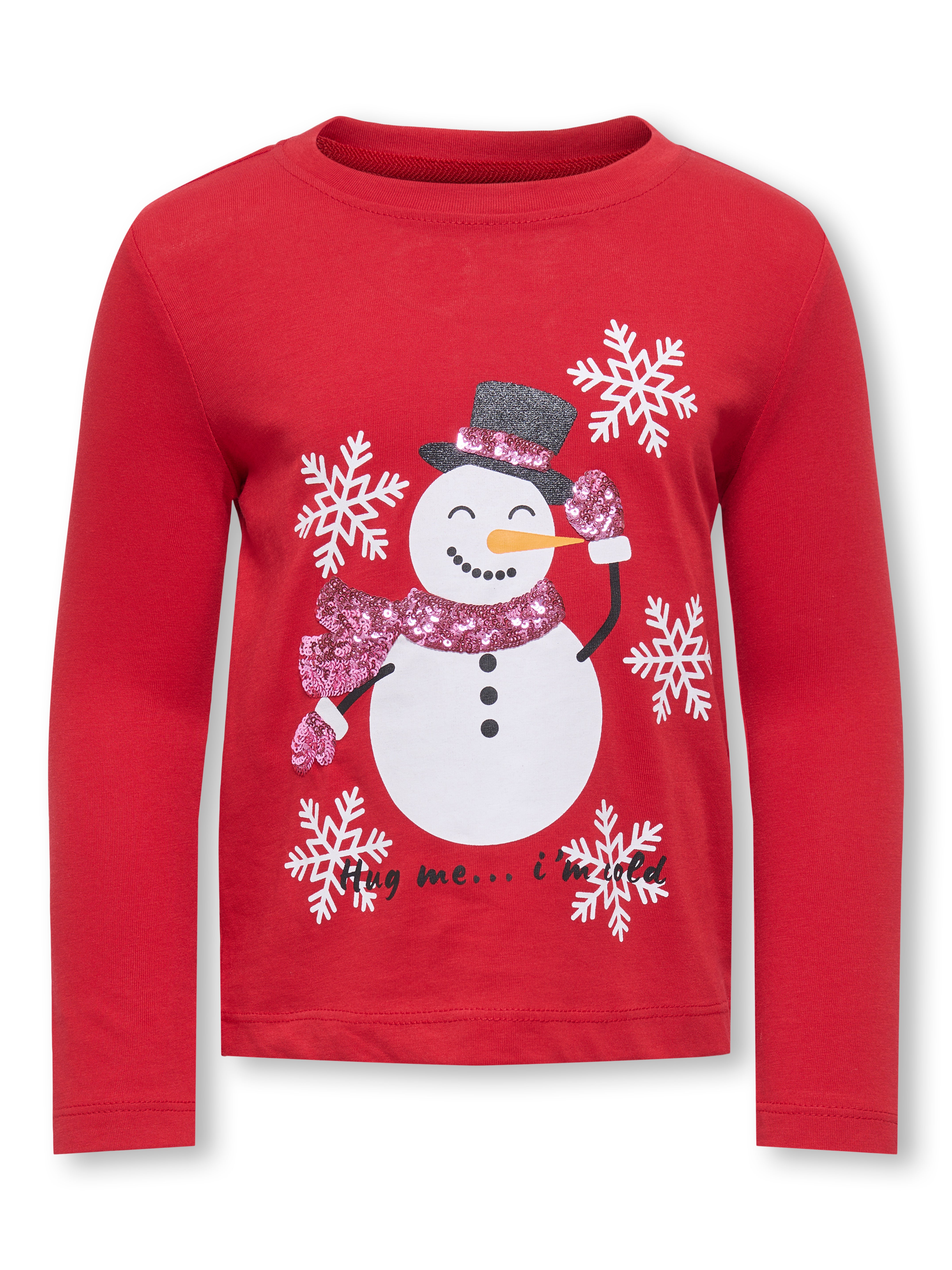 Only Mini Xmas Life Yrsa Christmas Top Salsa 92 Cm