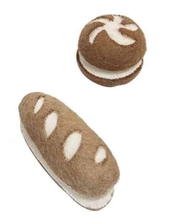 Papoose Toys Legemad Brød Filt