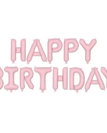 Partydeco Folie Ballon Happy Birthday Pink